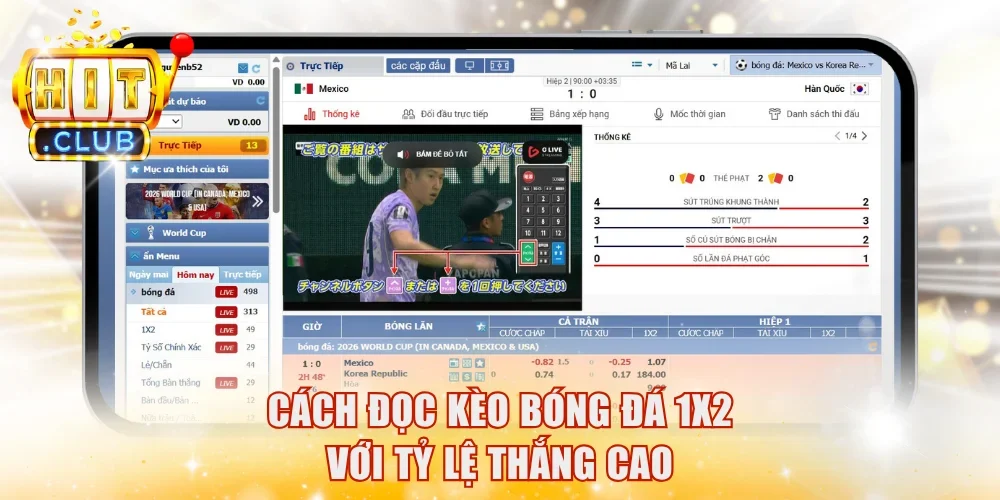 Cách đọc kèo bóng đá 1X2 với tỷ lệ thắng cao